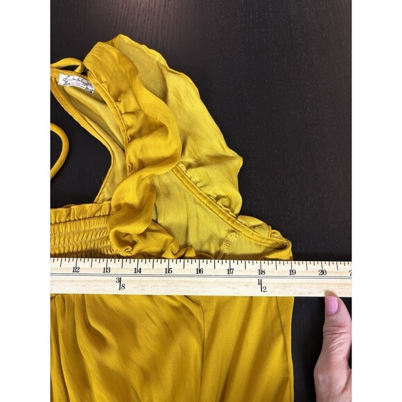 Intimately Free People Want Your Love Slip Dress Yellow Gold Small Mustard Mini - Picture 7 of 13